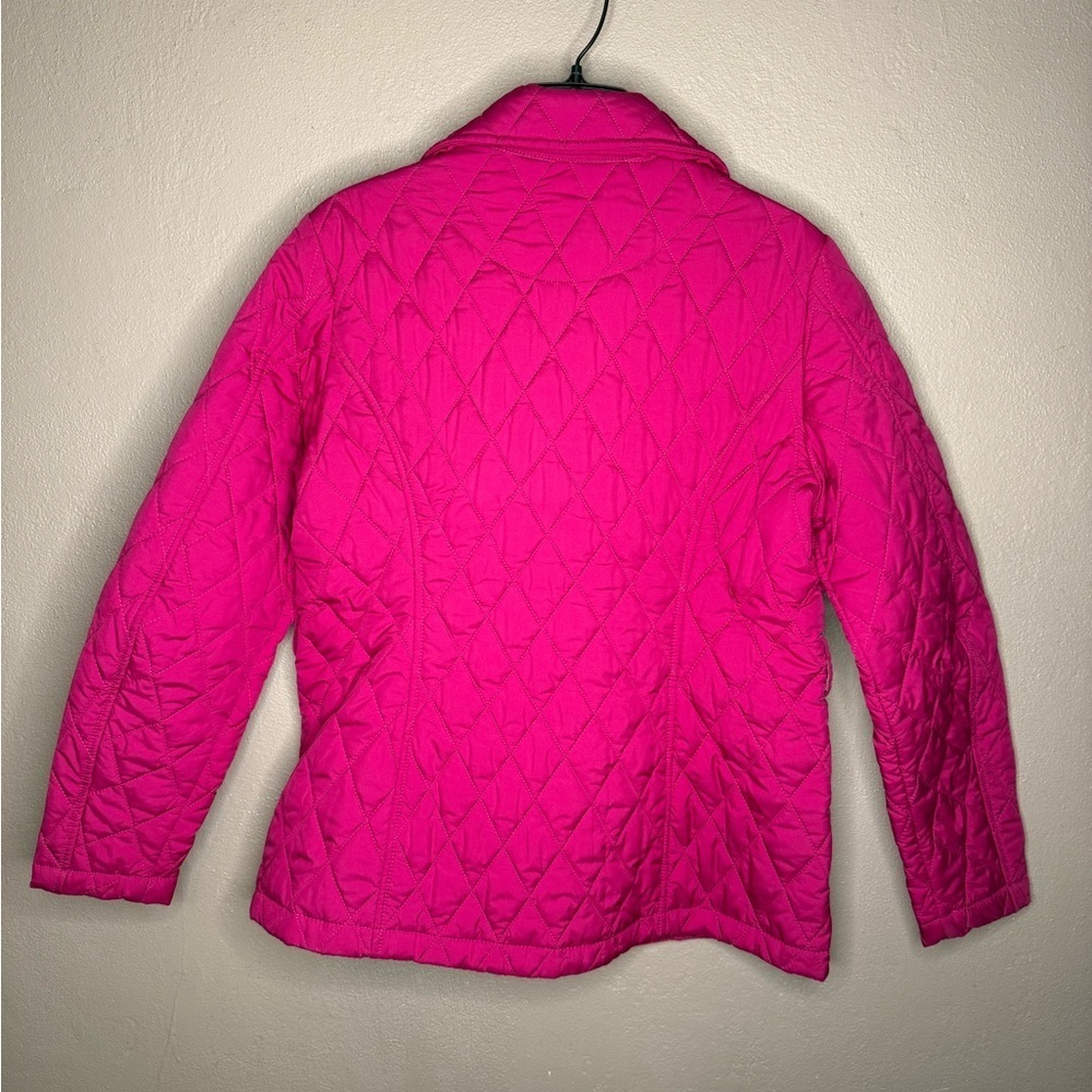 Lands’ End Magenta Pink Quilted Button Up Barn Chore Jacket Women's Size S/P - Picture 10 of 15